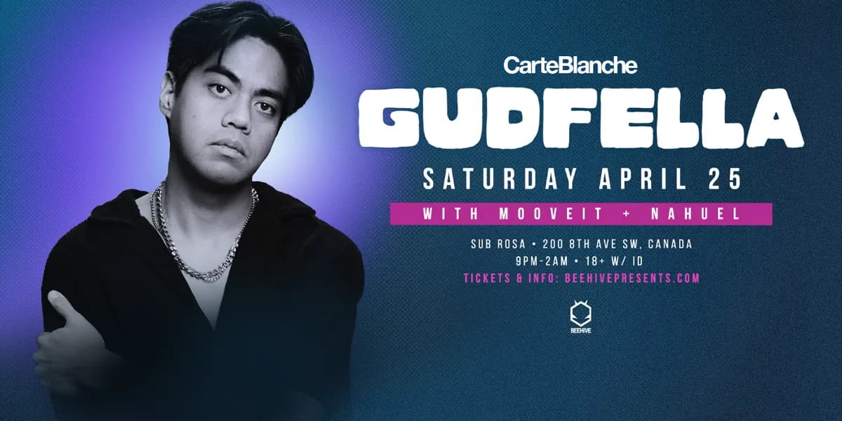 GUDFELLA • 04.25.26 event poster
