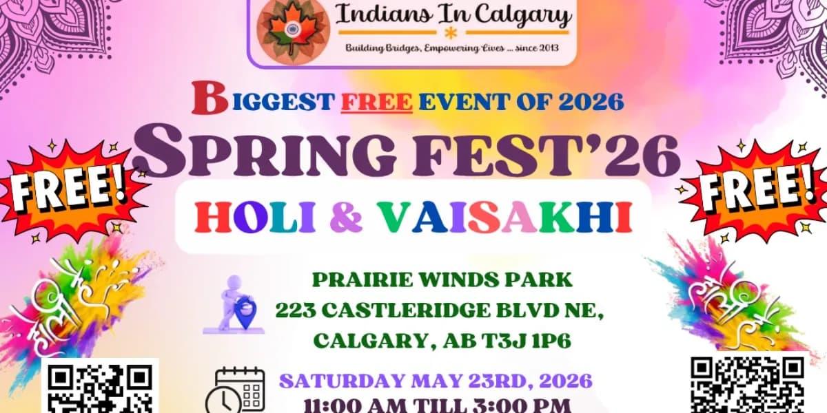 Spring Fest: Holi & Vaisakhi 2026 event poster