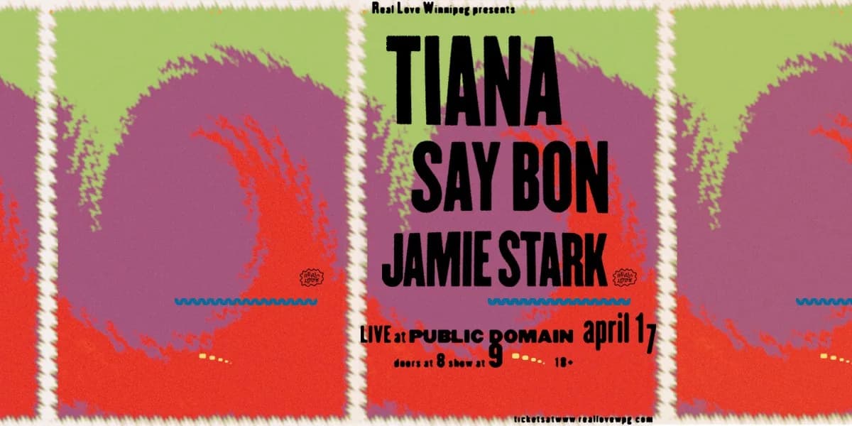 Tiana, Say Bon, Jamie Stark event poster