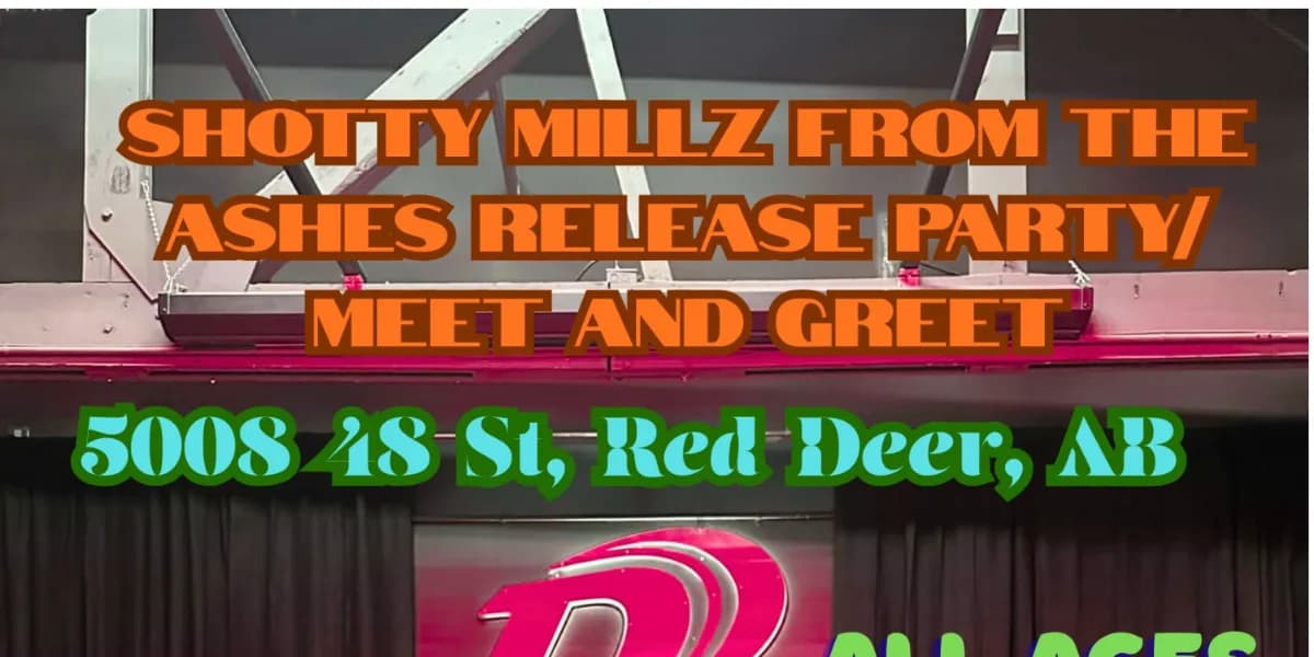 Shotty Millz From the Ashes Release Party and Meet and Greet event poster