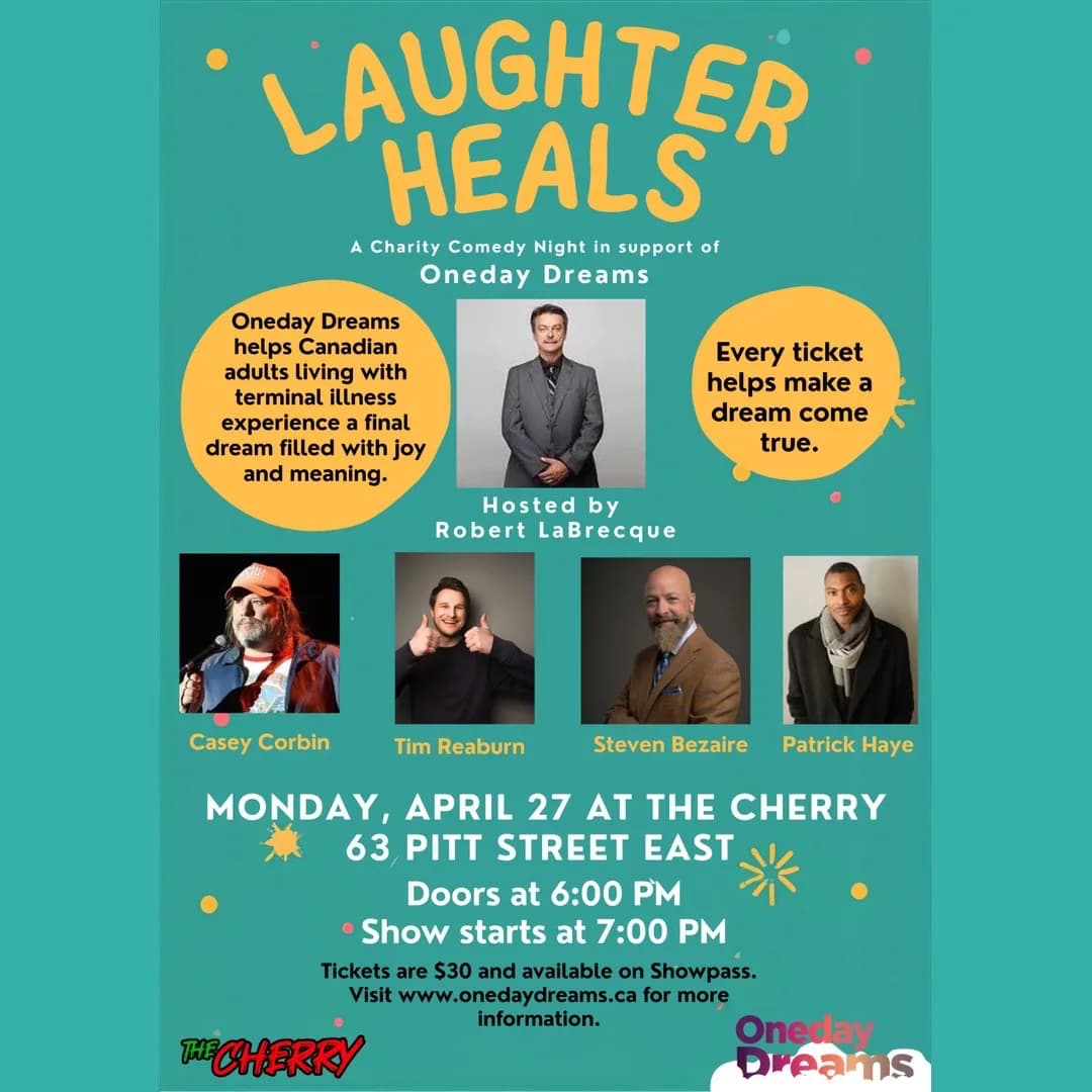 Laughter Heals: A Charity Comedy Night in Support of Oneday Dreams event poster