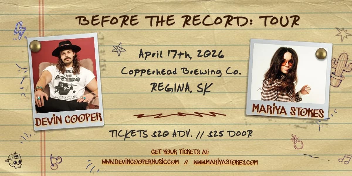 Devin Cooper & Mariya Stokes | Live at Copperhead Brewing Co. event poster