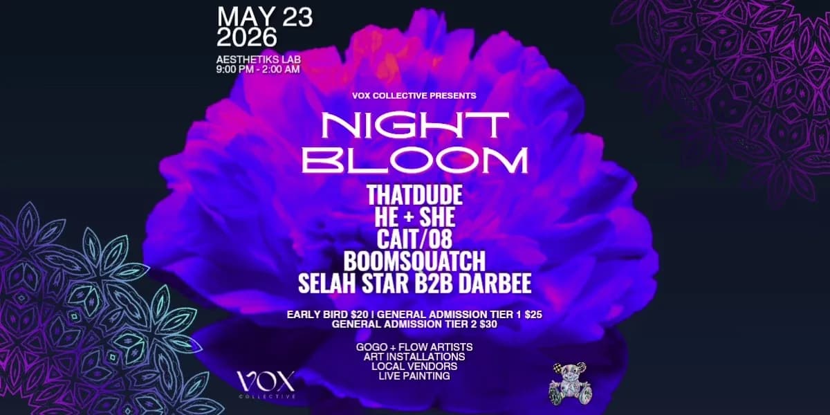 Night Bloom event poster