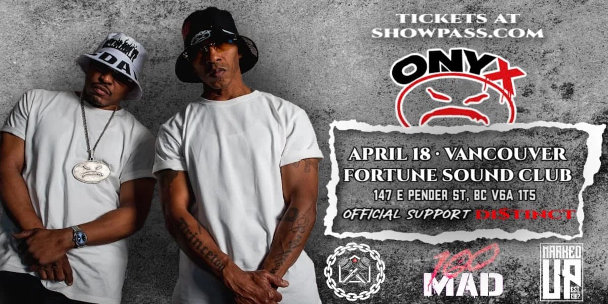 ONYX Live In VANCOUVER event poster
