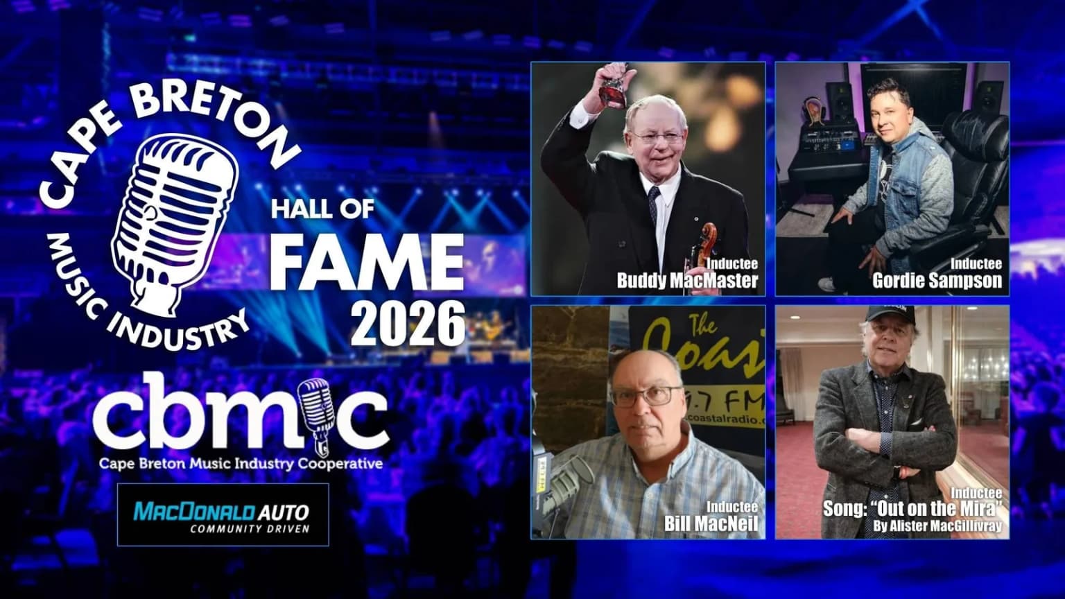 CAPE BRETON MUSIC INDUSTRY HALL OF FAME 2026 event poster