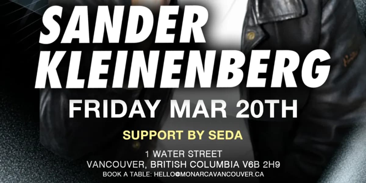 Sander Kleinenberg at Monarca event poster
