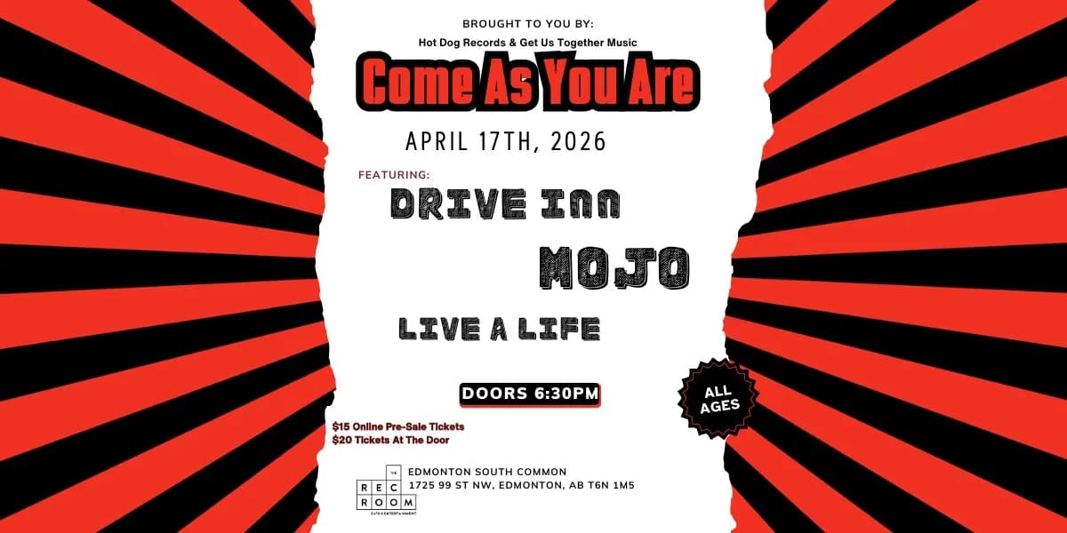 Drive Inn, Mojo, Live A Life event poster