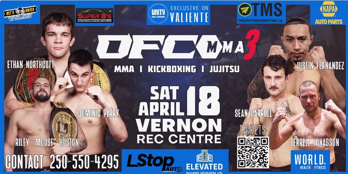 OFC MMA 3 - Okanagan Fighting Championship event poster