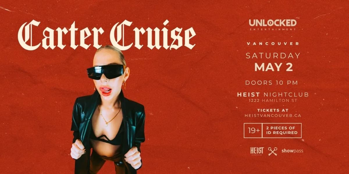 CARTER CRUISE - FREE W/ RSVP BEFORE 11:30PM event poster