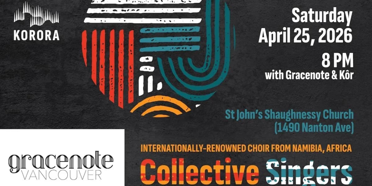 Collective Singers from Namibia - 8PM Vancouver Concert event poster