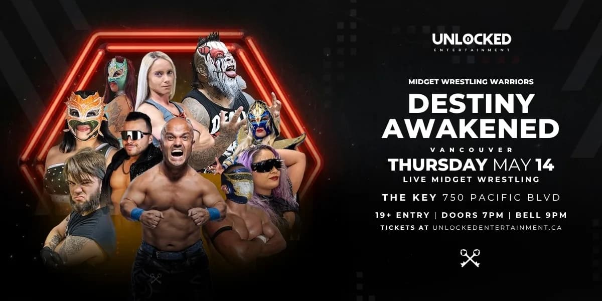 Midget Wrestling Warriors Presents Destiny Awakened event poster