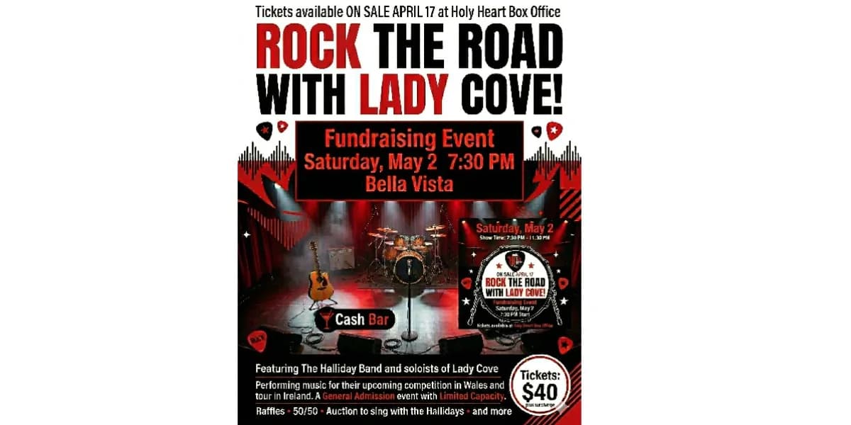 Rock the Road with Lady Cove! event poster