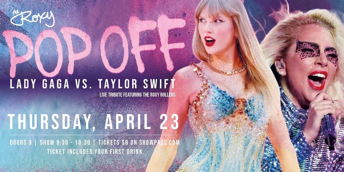 Pop Off- Taylor Swift vs Lady Gaga event poster