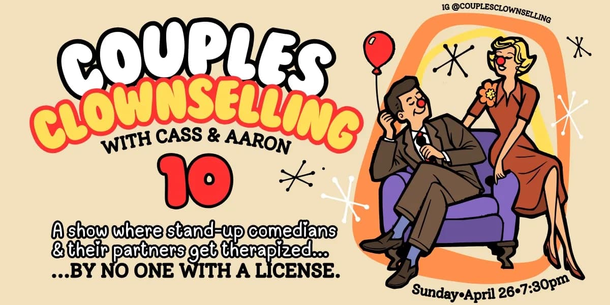 Couples Clownselling 10 event poster