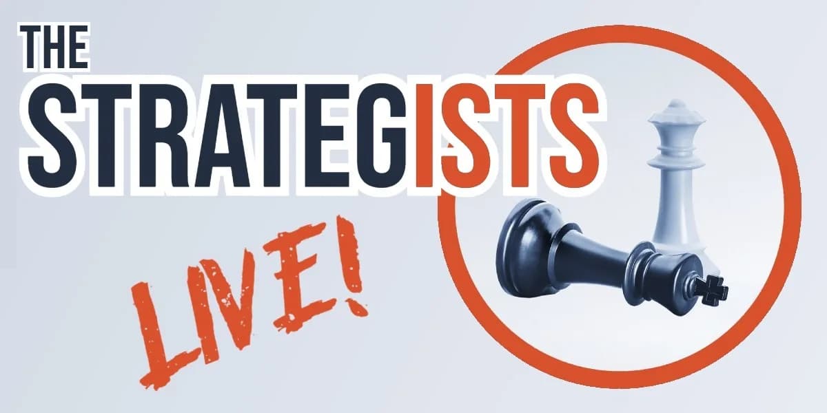 The Strategists Live! event poster