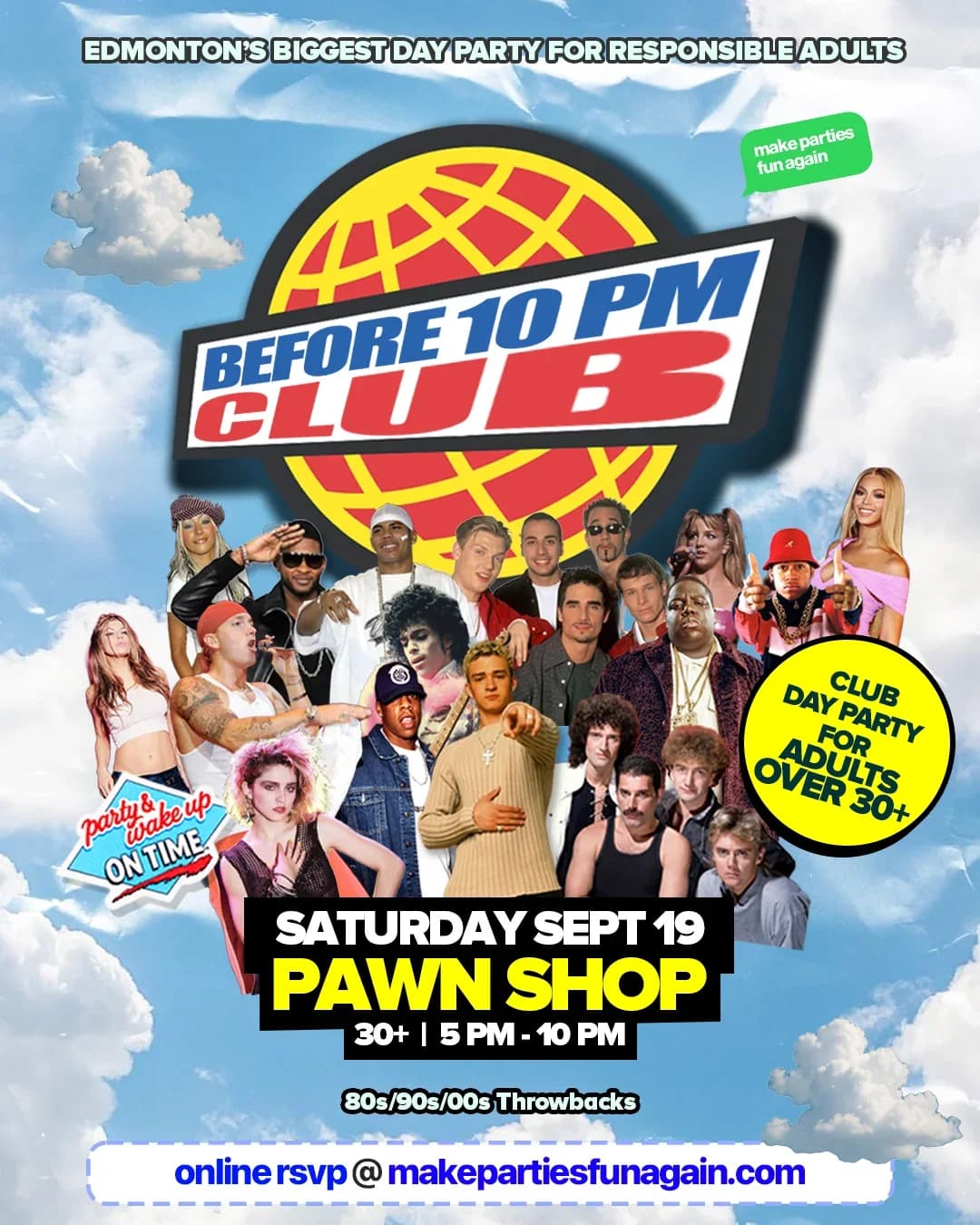 Before 10 PM Club @ Pawn Shop (Former Union Hall) Edmonton event poster