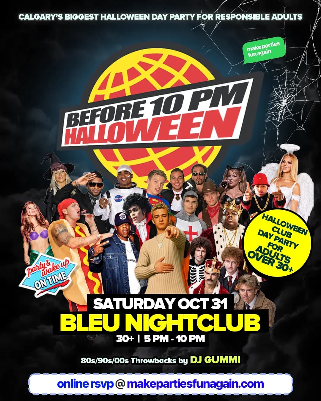 Before 10 PM Halloween at Bleu Nightclub Calgary