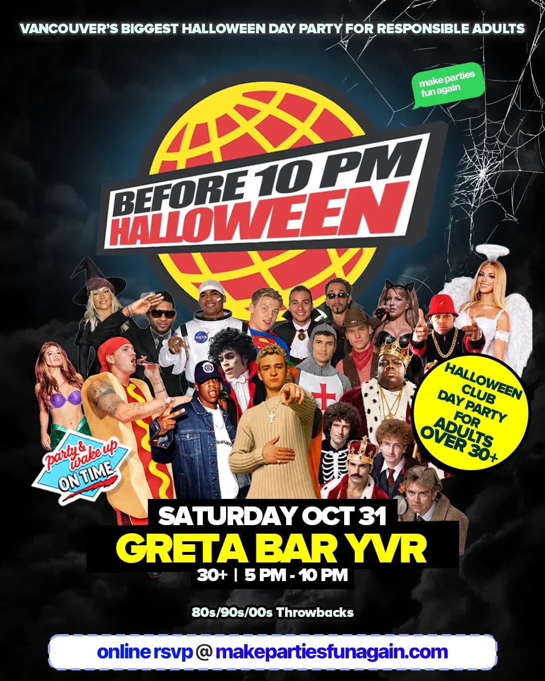 Before 10 PM Halloween at Greta Bar Vancouver