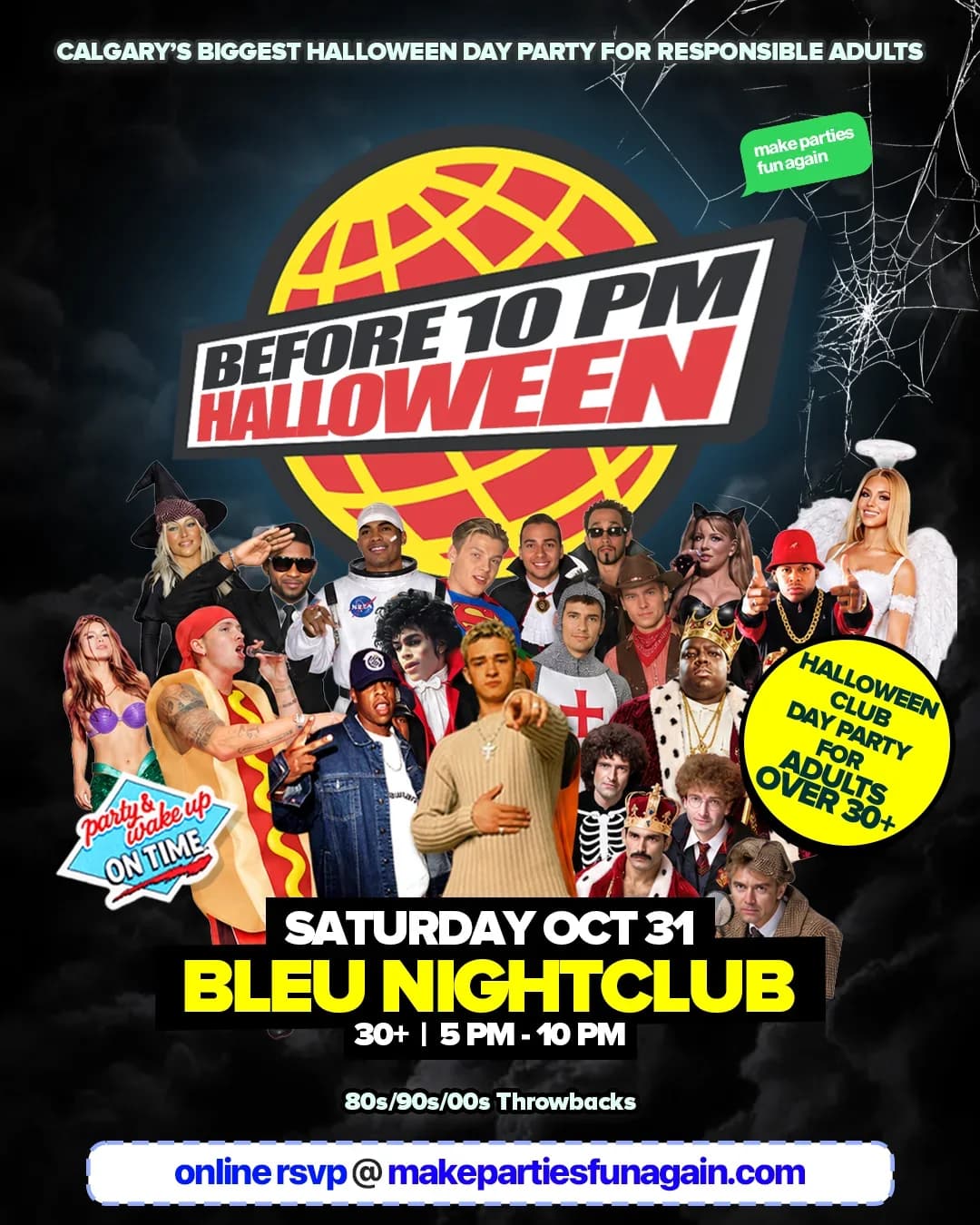 Before 10 PM Halloween at Bleu Nightclub event poster