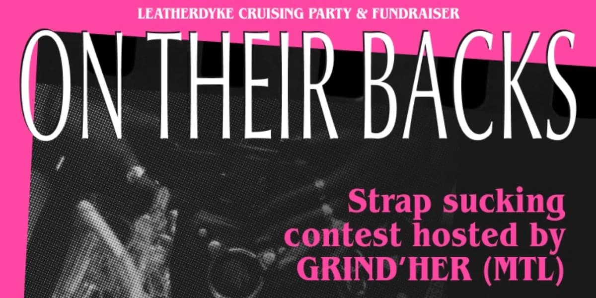 On Their Backs: Leatherdyke Cruising Party & Fundraiser event poster