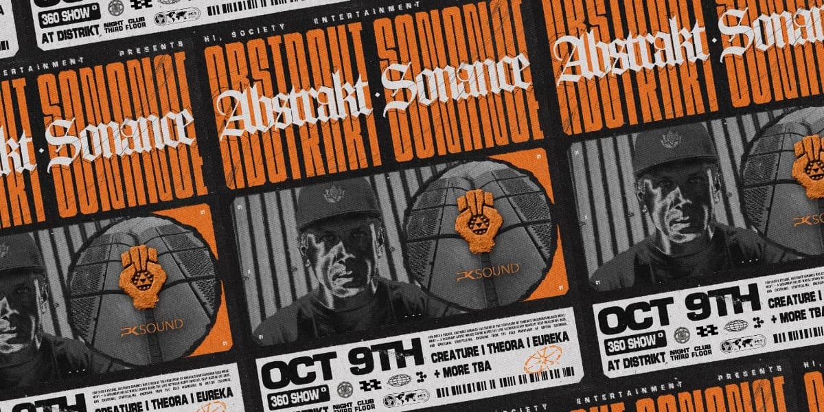 Hi, Society Presents: Abstrakt Sonance - 360° Show event poster