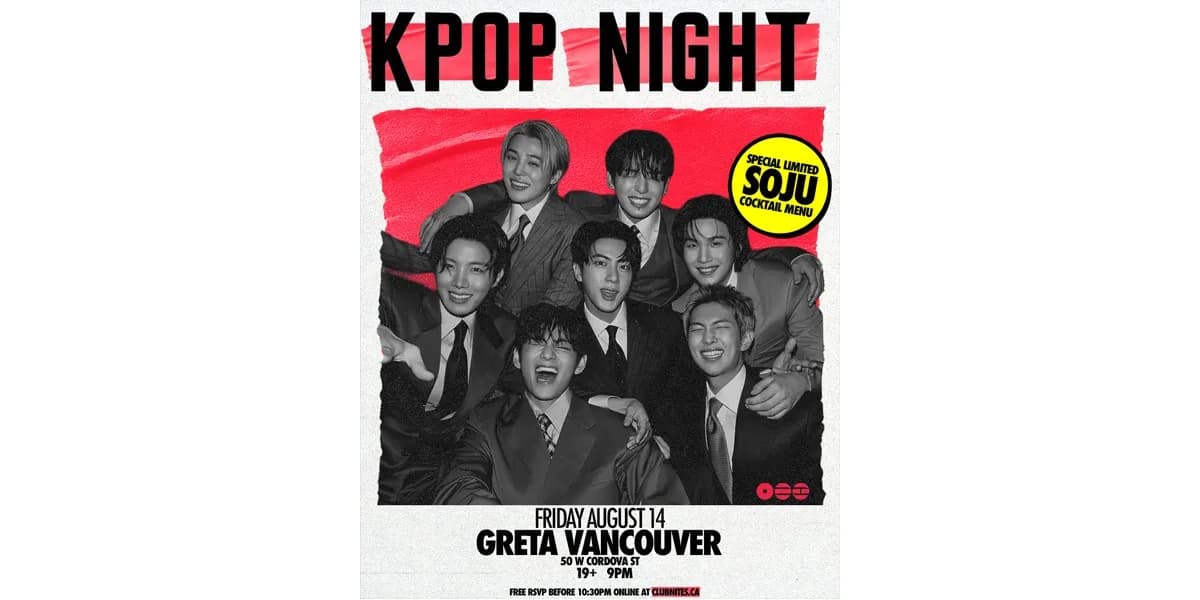 KPOP NIGHT @ GRETA VANCOUVER event poster