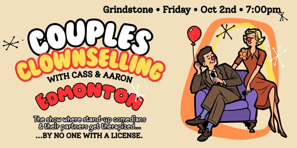 Couple Clownselling: Edmonton event poster