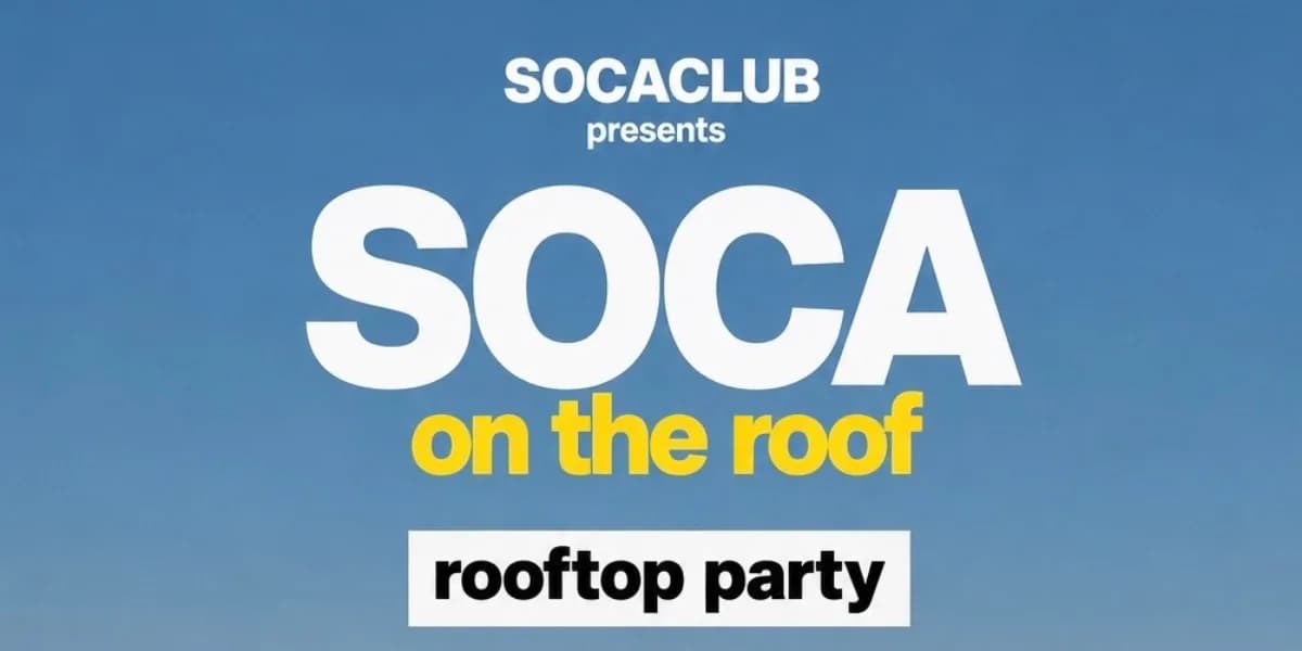 SOCA on the roof event poster