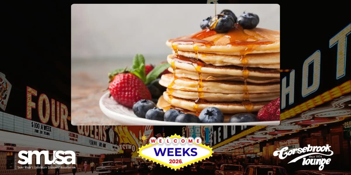 SMUSA Late Night Breakfast event poster