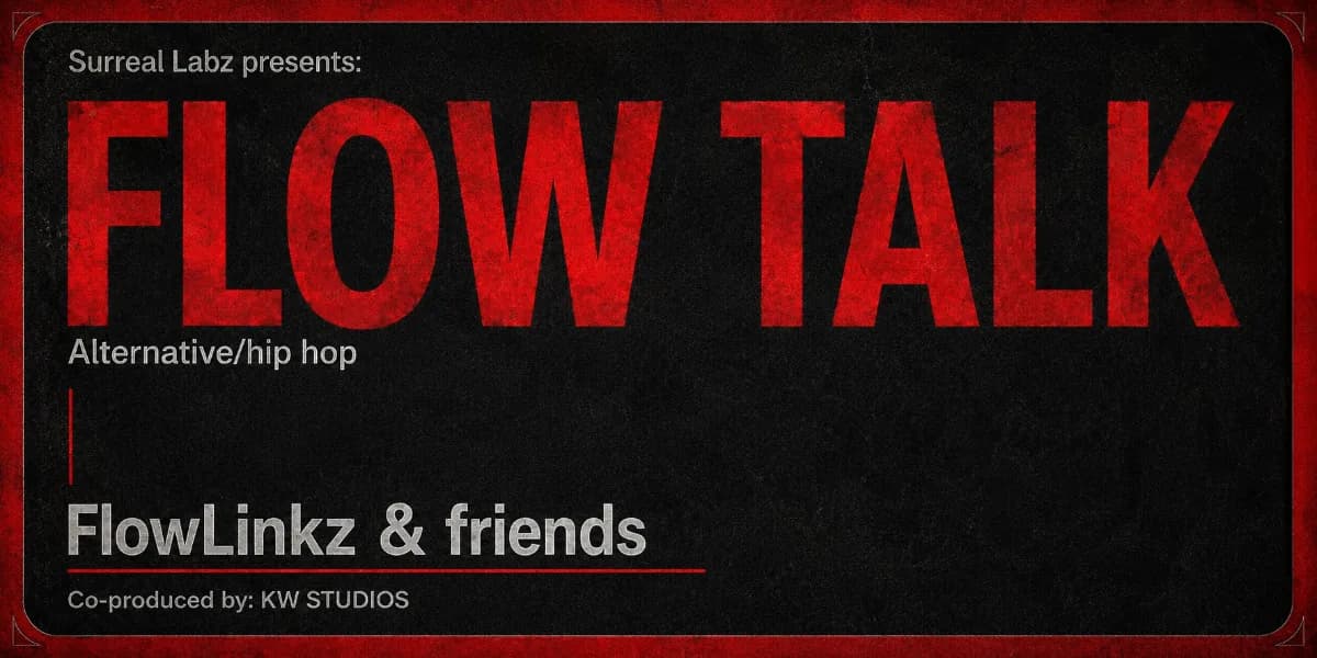 Surreal Labz presents: FLOW TALK event poster