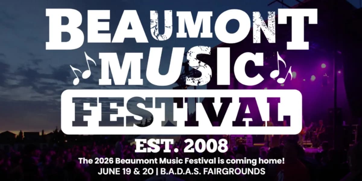 Beaumont Music Festival 2026 event poster
