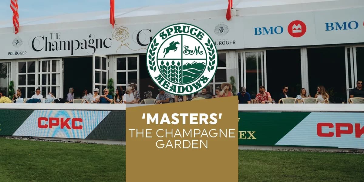 The Champagne Garden at the 'Masters' event poster