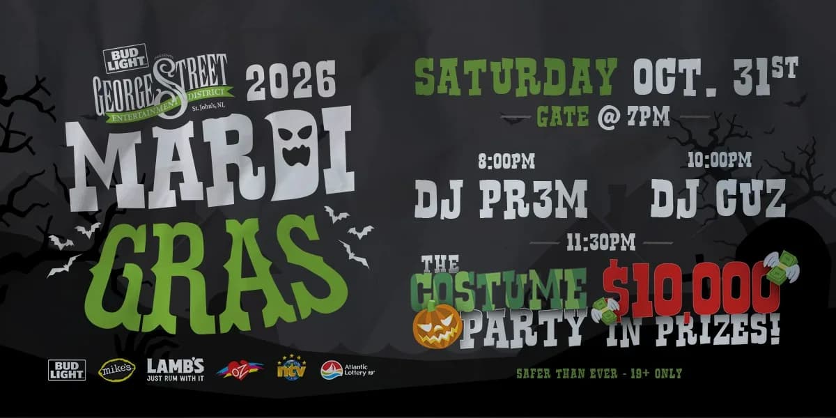 George Street Association Presents: MARDI GRAS 2026 event poster