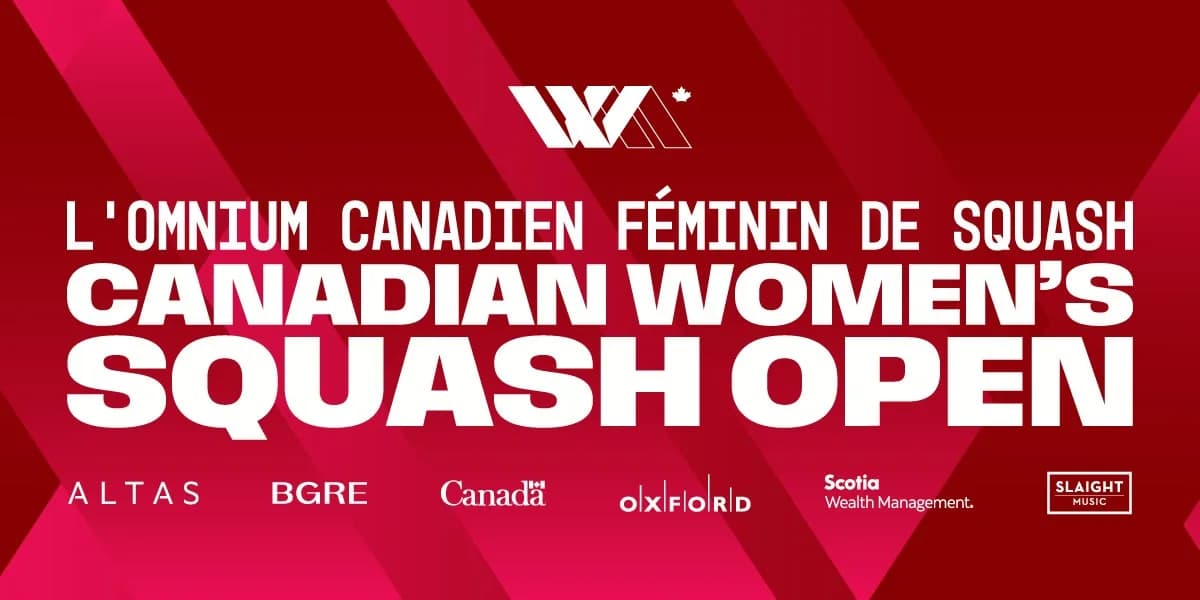 2026 Canadian Women's Squash Open event poster