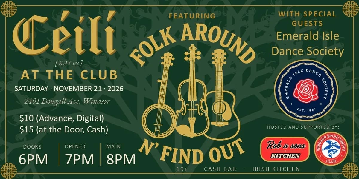 Céili at the Club event poster