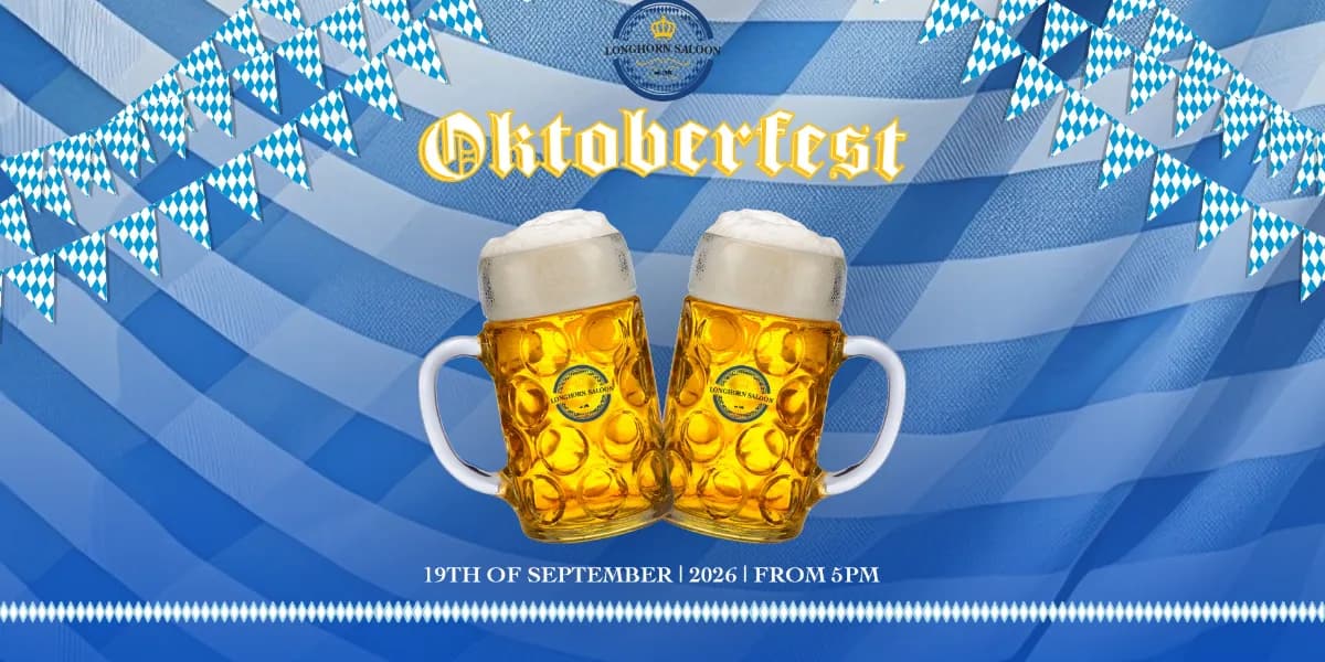 Longhorn Saloon Oktoberfest 2026 event poster
