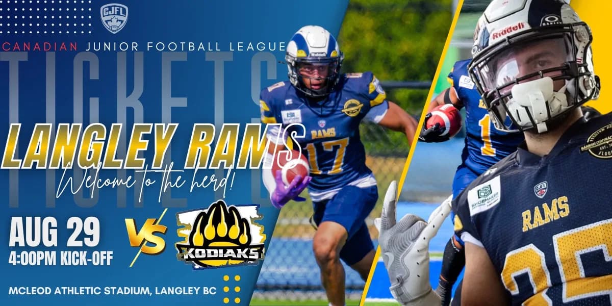 RAMS VS KODIAKS event poster