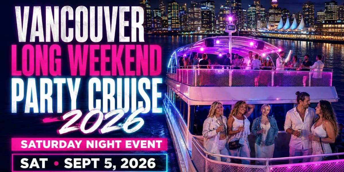VANCOUVER LONG WEEKEND PARTY CRUISE 2026 | SATURDAY NIGHT EVENT event poster
