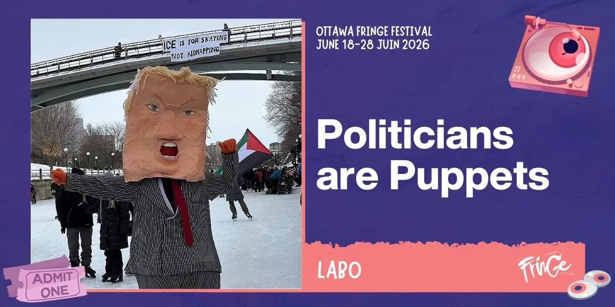 Politicians are Puppets event poster