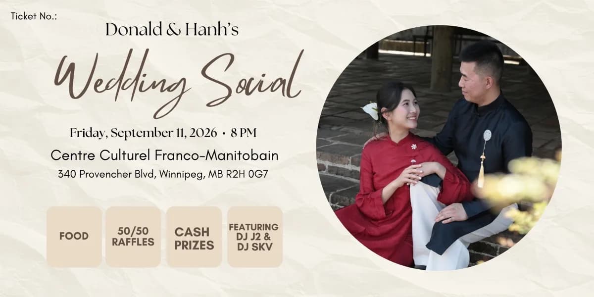 Donald & Hanh's Wedding Social event poster