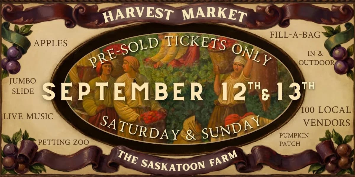 Harvest Market - Saturday, September 12th event poster