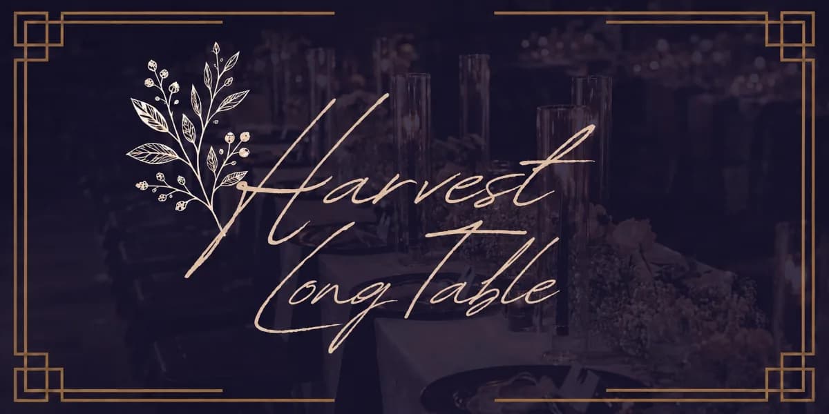 Harvest Long Table event poster