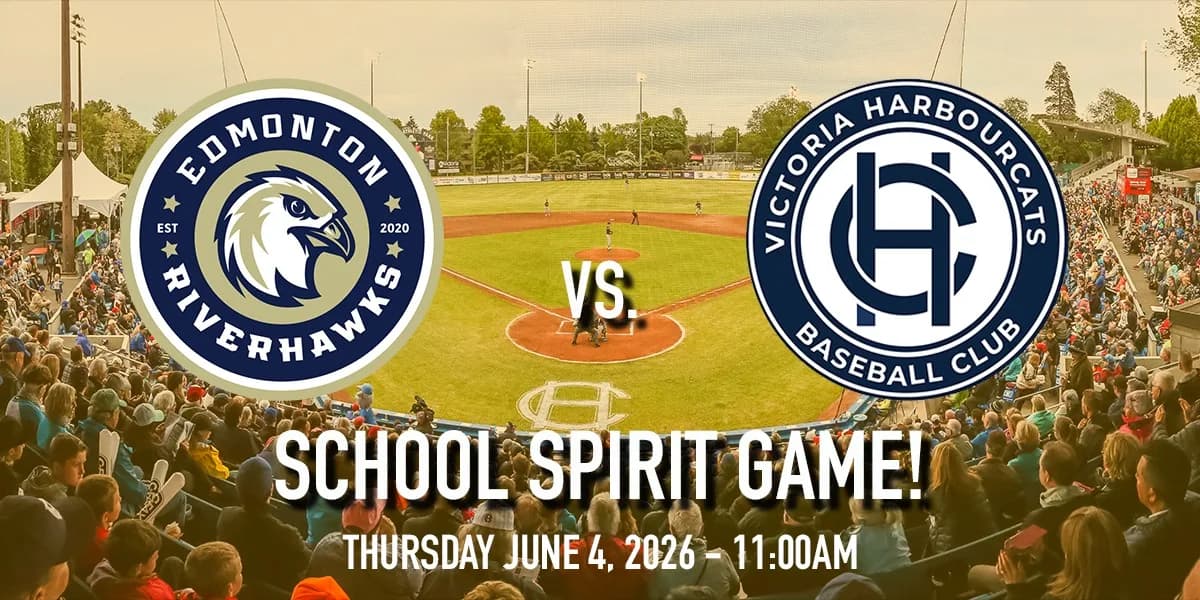 Edmonton Riverhawks vs. Victoria HarbourCats - SCHOOL SPIRIT GAME! event poster