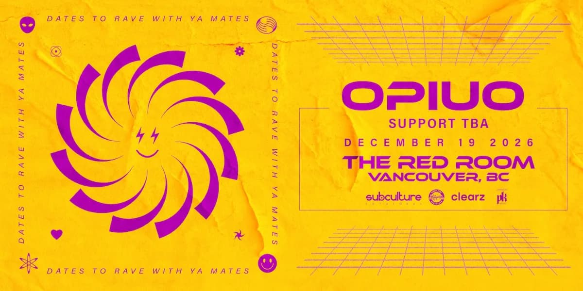 Opiuo at SUBculture Saturdays event poster