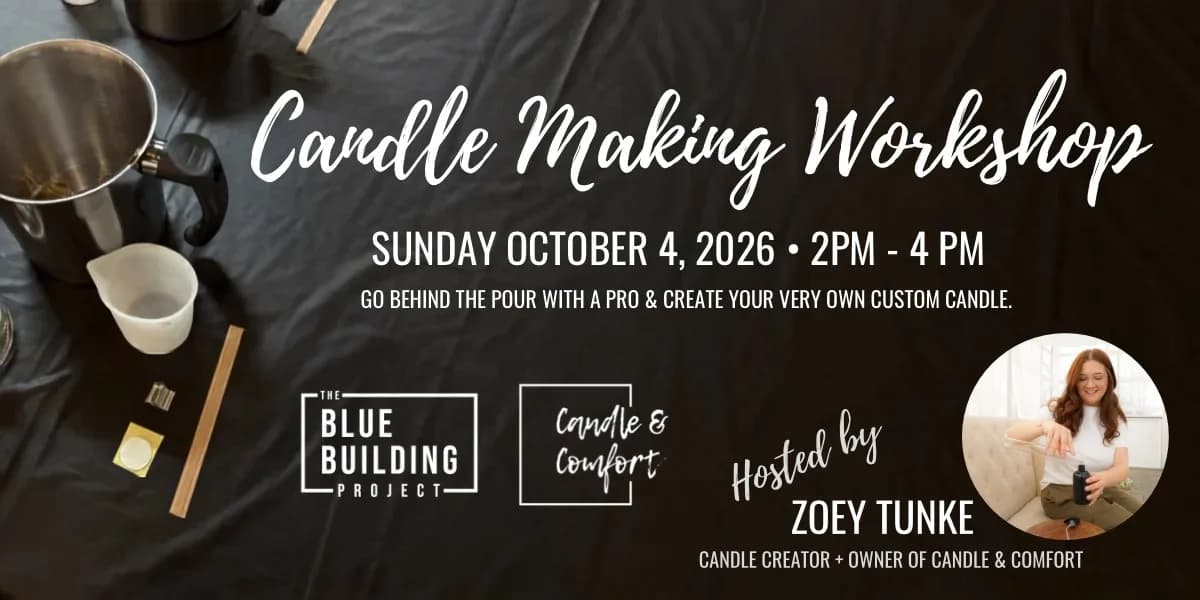 Candle Making Workshop with Zoey Tunke event poster