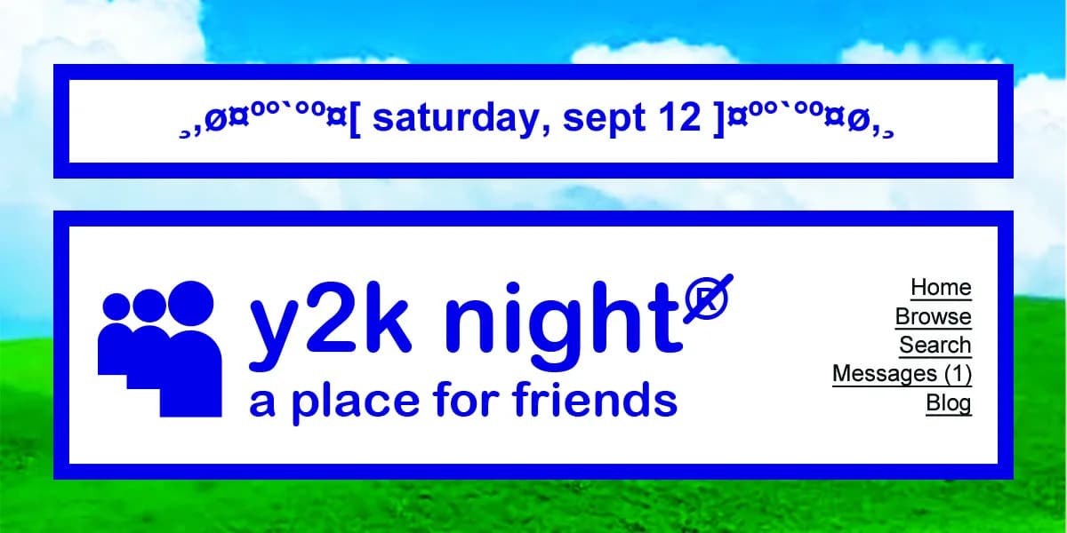 Y2K event poster