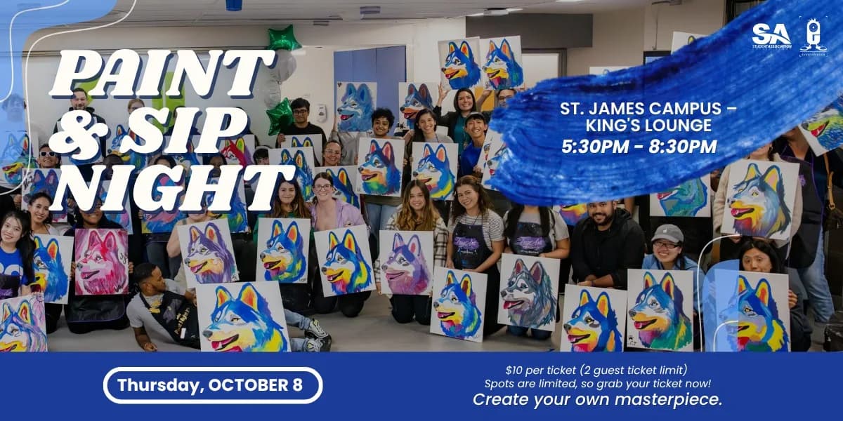 Paint & Sip Night event poster
