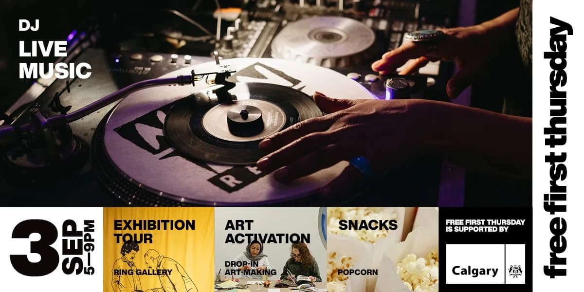 FREE First Thursday event poster