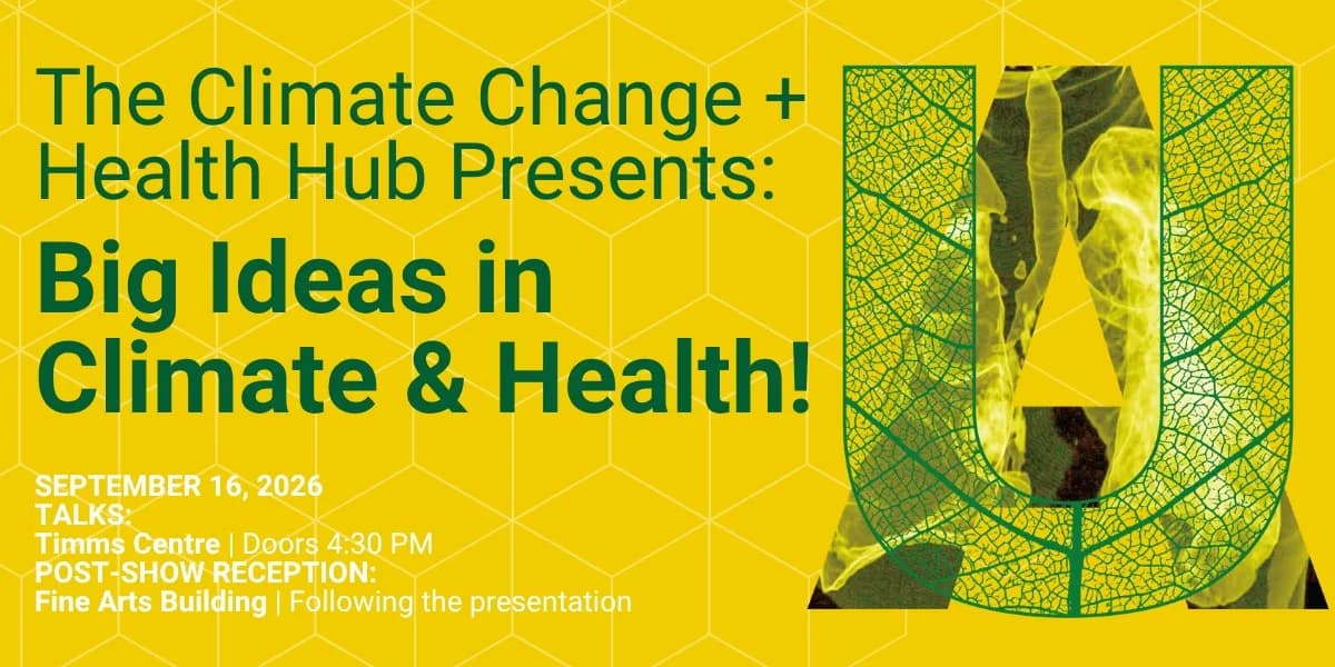 Big Ideas in Climate & Health! event poster