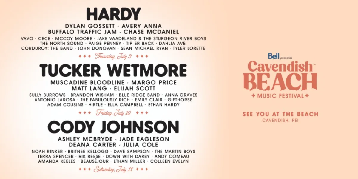 Bell Presents Cavendish Beach Music Festival 2026